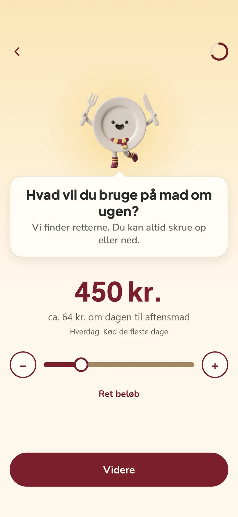 The Planuko app: what you want to spend on food this week